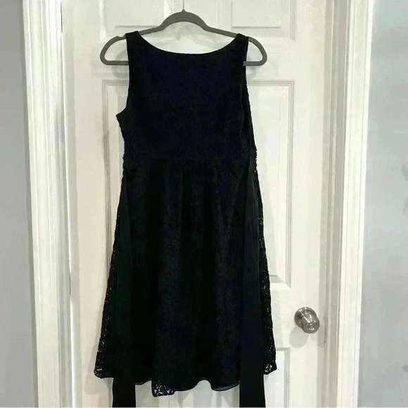 Mimi Maternity Lace Empire Waist Sleeveless Black Cocktail Party Dress Size M - Picture 8 of 16